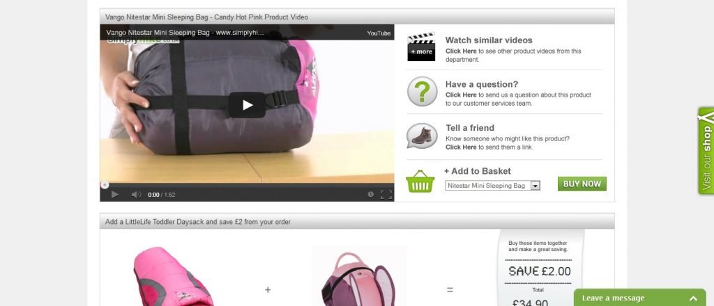 example of product videos on ecommerce store