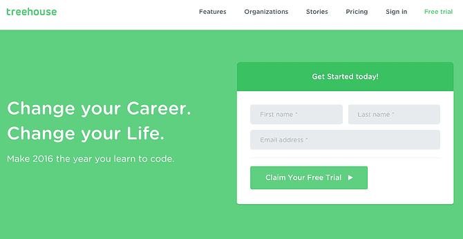 an example of CTA button within sign-up forms