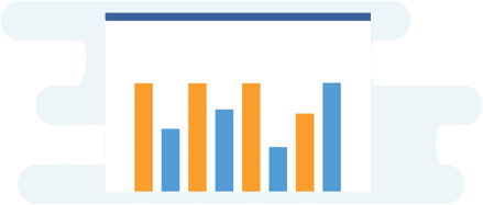 illustration showing a bar graph to highlight metrics