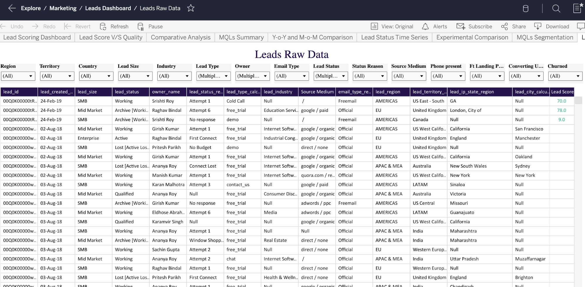 Leads Dashboard